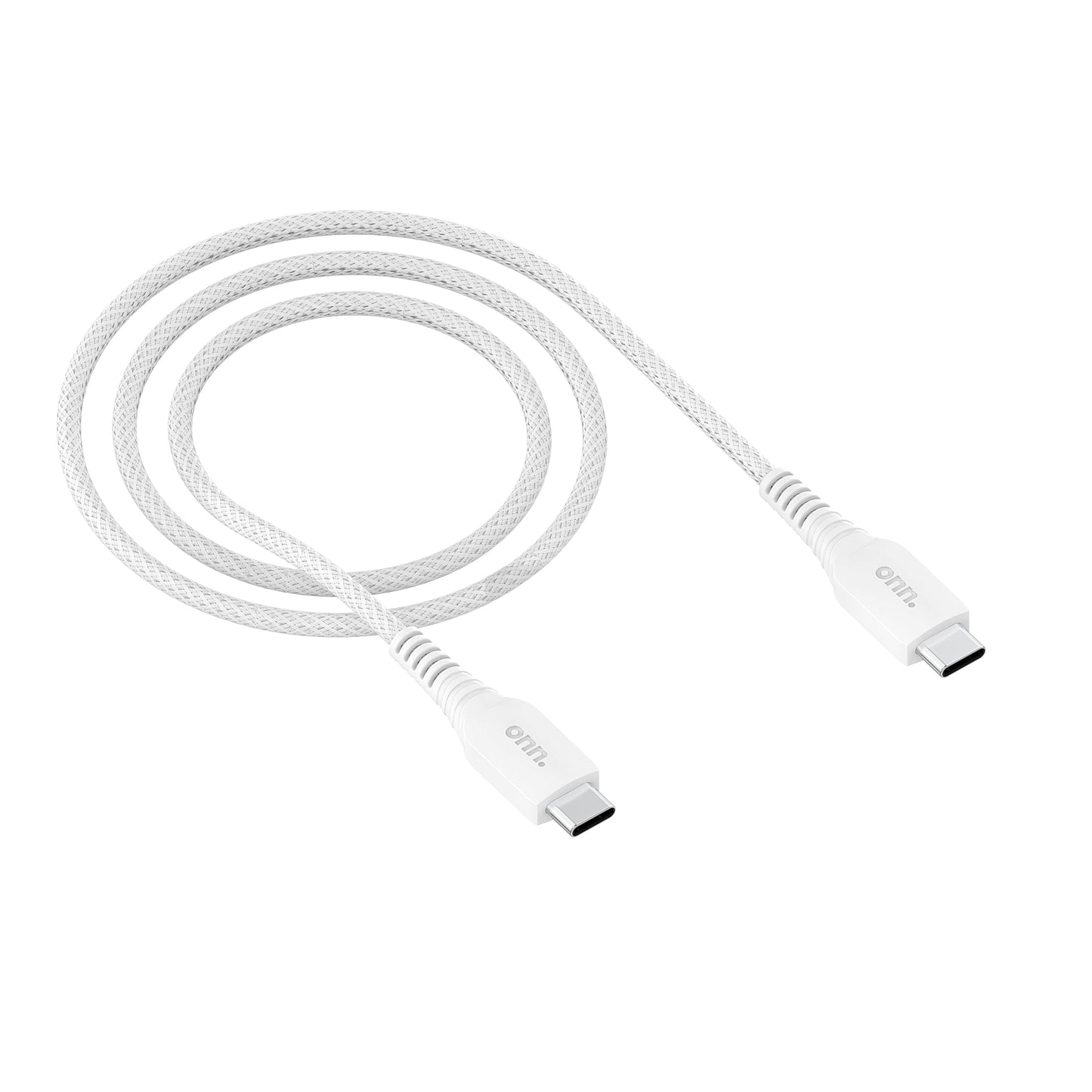 3Ft USB-C to USB-C Braided Charging Cable, USB-IF Certified, White - Compatible with Iphone 16 Series, Iphone 15 Series, Samsung Galaxy, Note, Pixel Devices Ipad Pro, & More